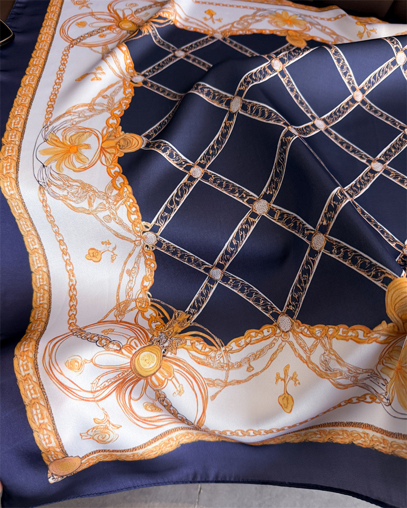 Blue Classic Chain Print Squar - Face Scarf Mask review and price